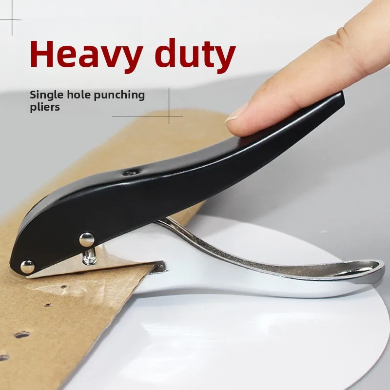 Metal Hole Punch Pliers Round Hole Hand Puncher for ID Cards PVC Cards Leather Craft Tag Binding Tool Leather Punch Tool