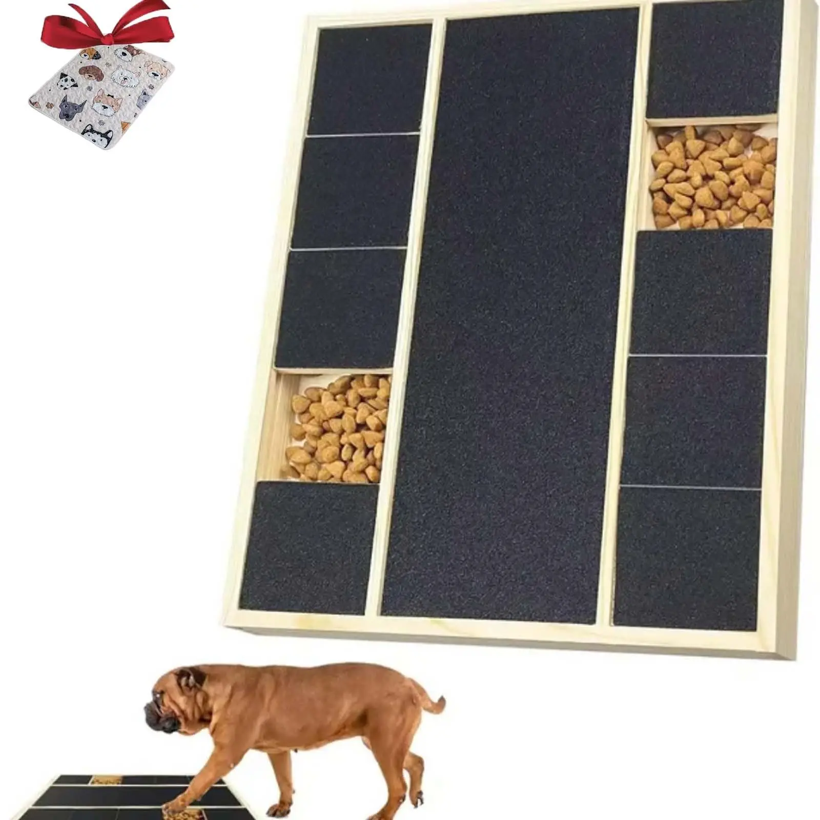 Dog Nail Care Scratch Board File Pad & Bamboo Cat Scratching Board Set for Pet Care