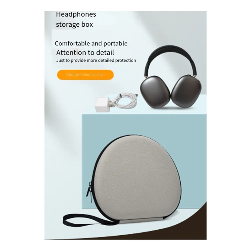 Estuche de transporte para auriculares B47C, bolsa para Max con carcasa dura de EVA con sueño automático, funda inteligente resistente al agua y a prueba de golpes