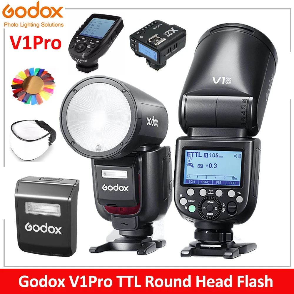 

Godox V1 Pro V1Pro TTL Li-ion Round Head Camera Flash 2.4G Wireless Transmission Speedlite Flash for Canon Nikon Sony Fuji Olymp