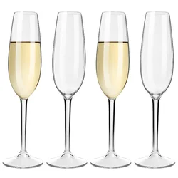 MICHLEY Unbreakable Champagne Flutes Floating Glasses Set Tritan Plastic Sparkling Wine Glass For Pool Wedding Party Barware