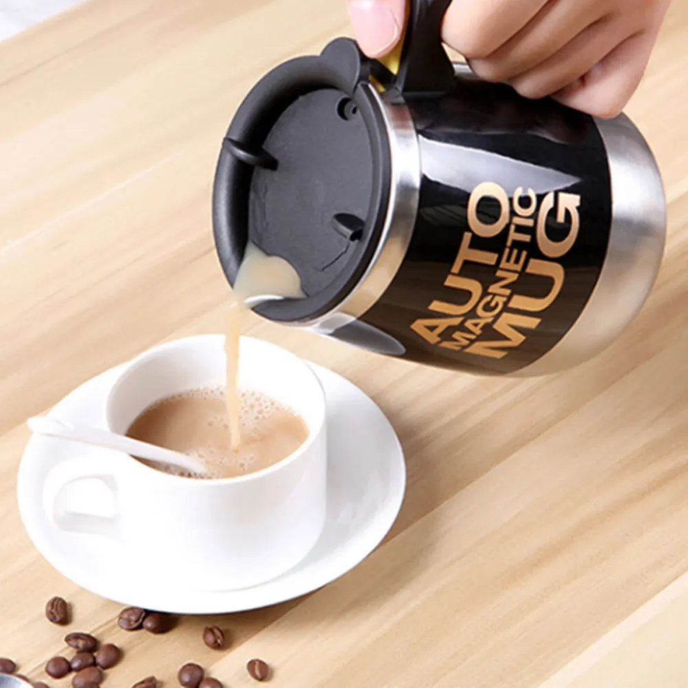 New Automatic Self Stirring Magnetic Mug Stainless Steel Coffee Milk Mixing Cup Creative Blender Smart Mixer Thermal Cups