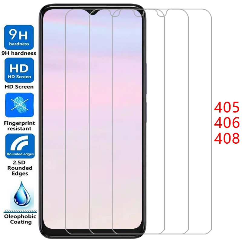 Funda para teléfono TCL 405 406 408, protector de pantalla de vidrio templado para TCL405 TCL406 TCL408, cubierta trasera 360, protección TLC