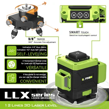 LFINE 4D 16 line 3D 12 line green light level laser level projector laser level green laser laser level 360