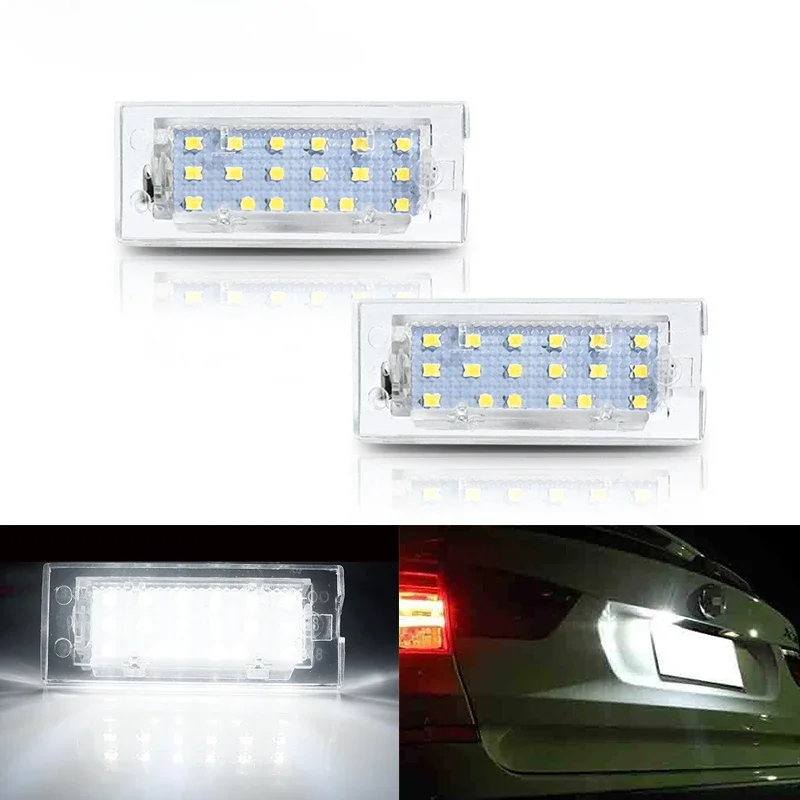 

White OEM-Fit 3W Full LED For 2004-2009 BMW E83 X3 & For BMW 2001-2006 E53 X5 License Plate Light,Can-bus Error Free