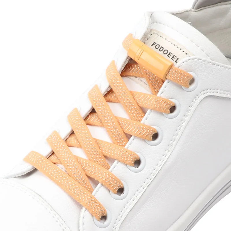 Lacets de chaussures élastiques plats à verrouillage coloré, accessoires de chaussures sans nœuds, lacets magnétiques en métal adaptés à toutes les chaussures, lacets paresseux