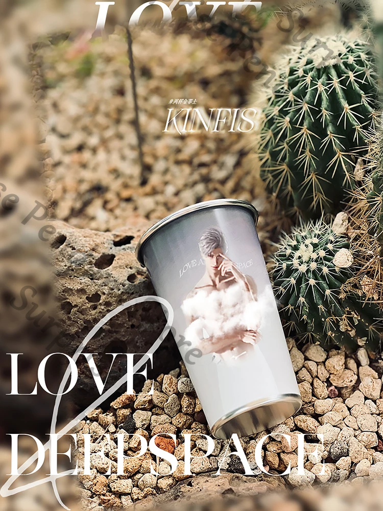 أنيمي الحب والمساحة العميقة سيلوس تأثيري Poikilothermy المشروبات الباردة بهلوان الكرتون فنجان القهوة التميمة المياه الزجاج حلية المشجعين هدية