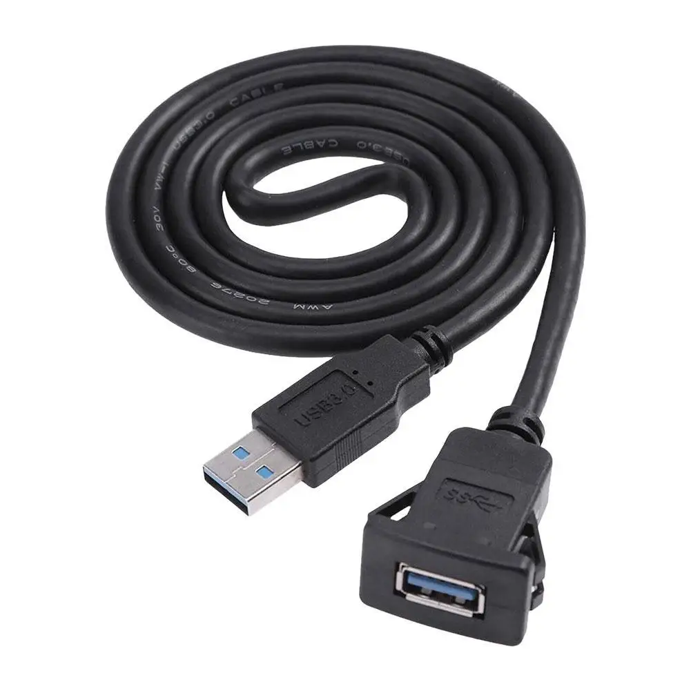 

Car Dashboard Flush Mount Cable USB 3.0 Port Panel Male To Female Extension Cable Adapter For Car/truck/boat/motorcycle