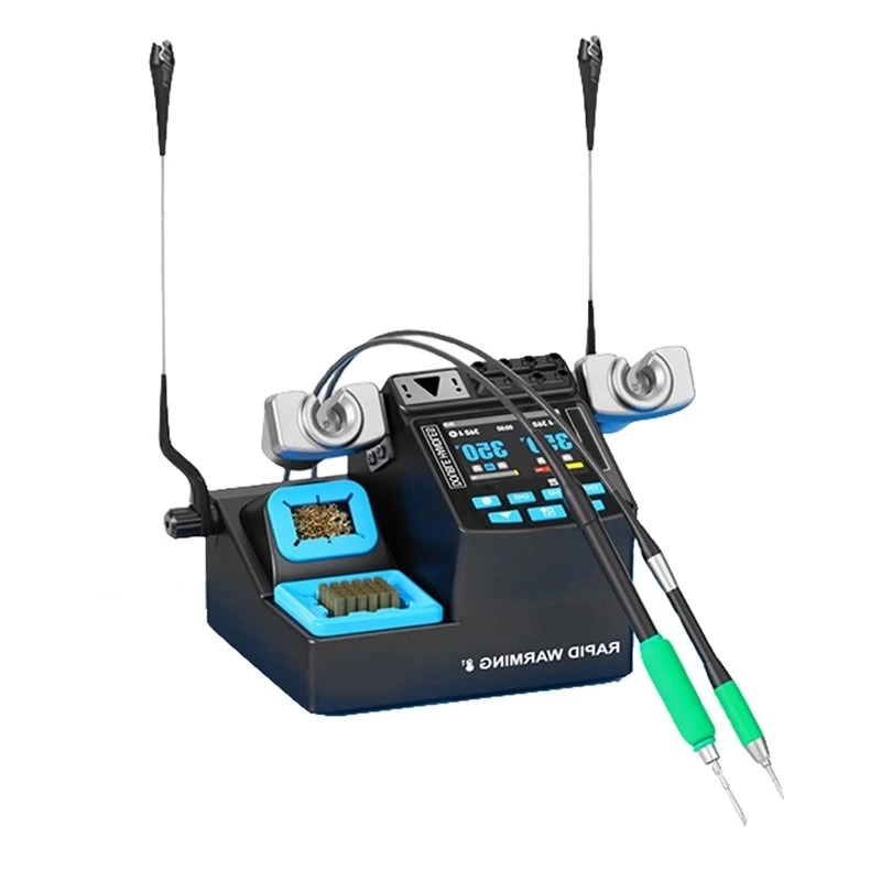 N91R-Smart Display Soldering Station 200W Rapid Heating Dual Workstations For C210 C115 Handles EU PLUG