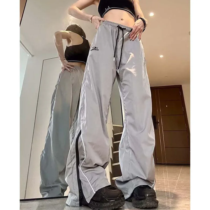 

Women's Y2K Clothes Sweatpants Cargo Pants Sports Summer Thin Casual Straight Leg Trousers Mopping Fashion Streetwear Drawstring