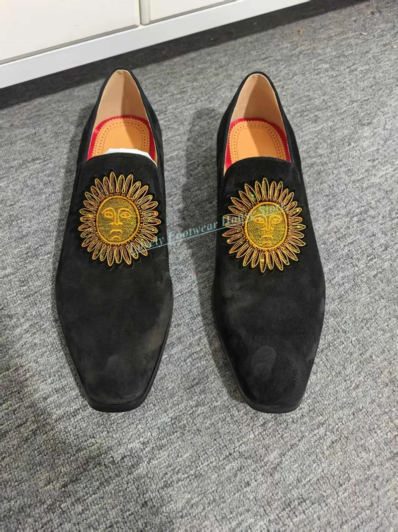 

Classic Black Faux Suede Men Loafer Shoes Comfortable Flat Heel Male Slip On Spring Autumn Anti-Slip Single Shoes