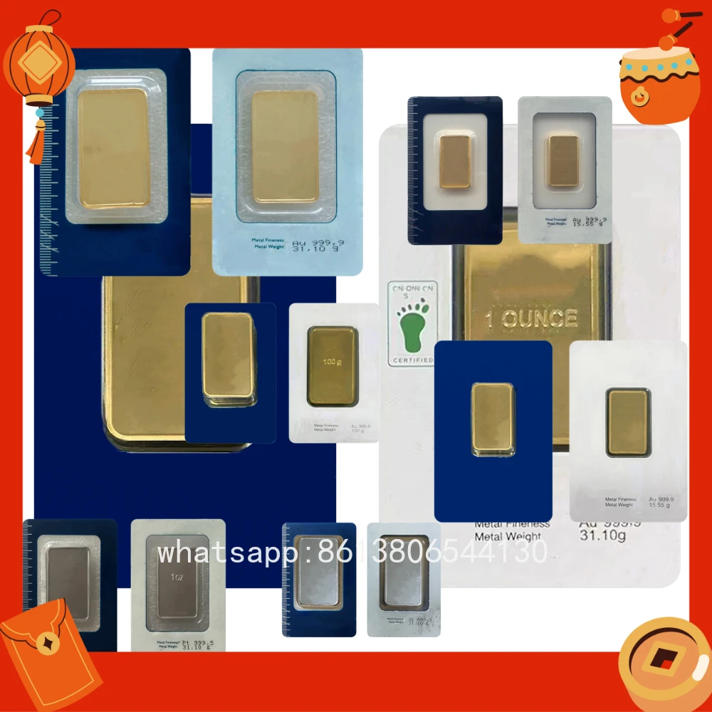Non-Magnetic Copper Swiss Style Gold Plated Souvenir Bar Commemorative Craft Collection Gift