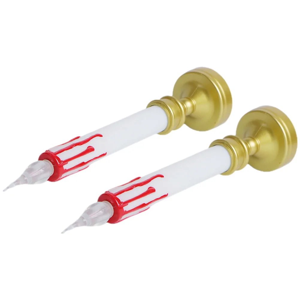 شموع LED طويلة الشريط عديمة اللهب تعمل بشكل مستدق شمعدانات وامضة لنوافذ عيد الميلاد ديكور المنزل