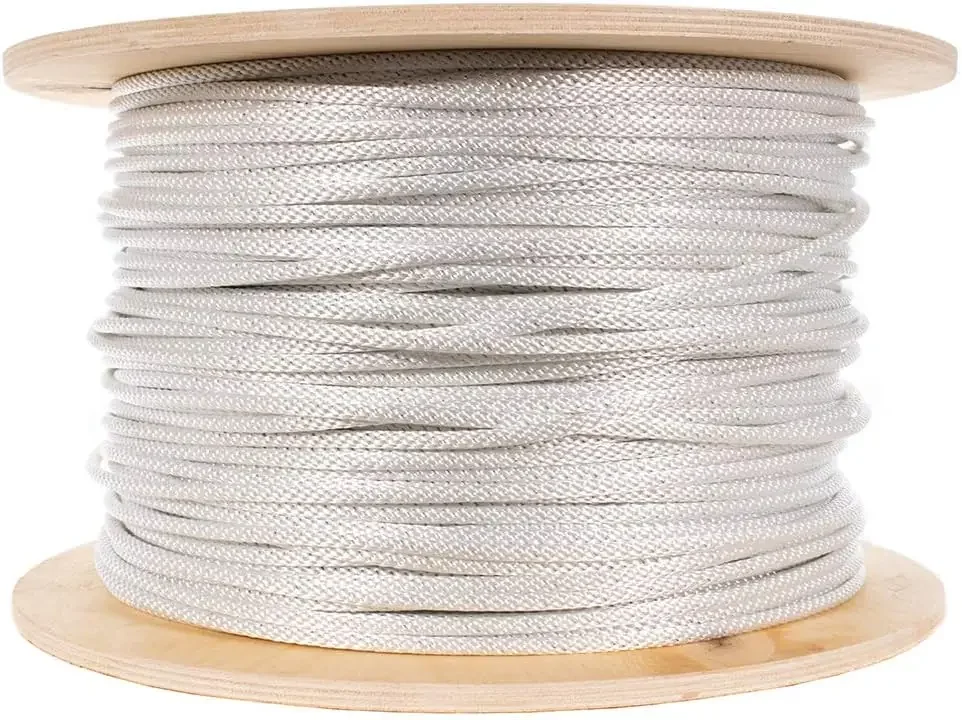 Planet Braided Nylon Rope with Galvanized Wire Core – High Tensile Strength – Halyard Line – Use for Flagpoles, Sailboats, Winch