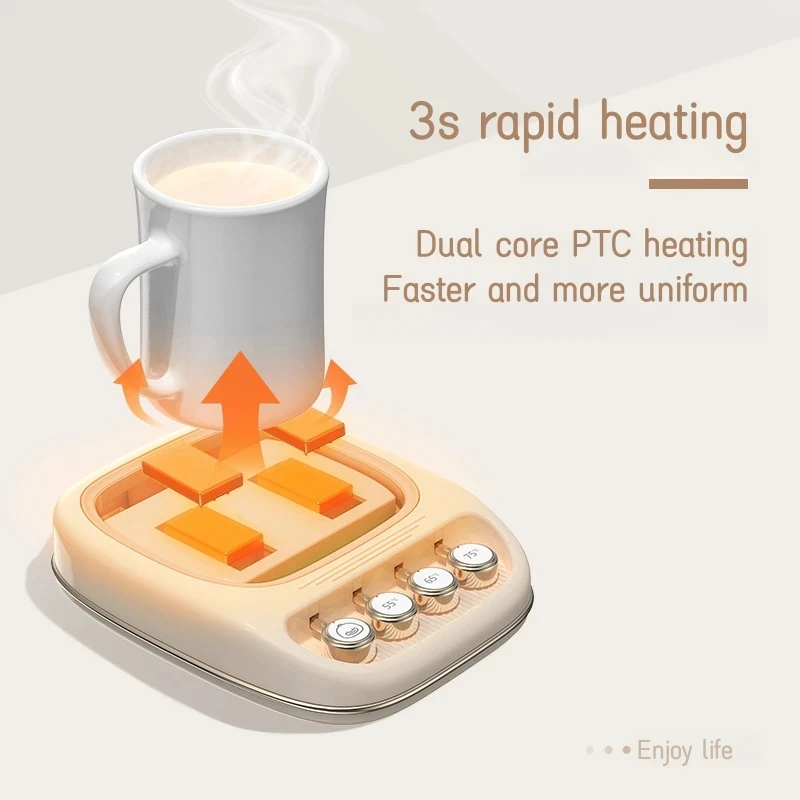 Electric Coffee Mug Warmer Cup Heating Pad Milk Tea Warming Coaster 3 Speed Constant Temperature Home Office Thermostatic Mat