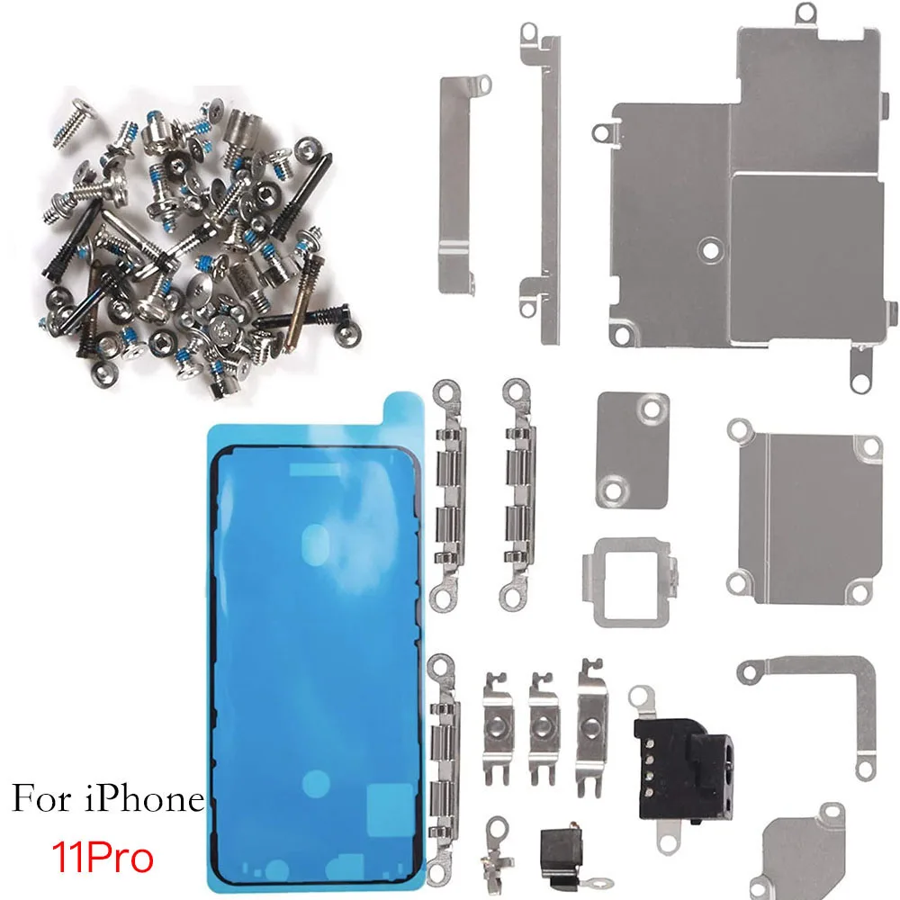 Accesorios interiores para iPhone X XS XR 11 12 Mini Pro Max soporte de Metal con juego de tornillos completos reemplazo impermeable