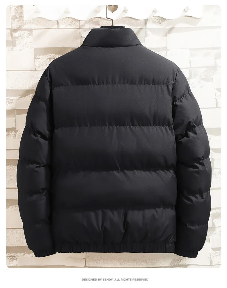 Parka en duvet à col montant pour hommes, vestes chaudes épaisses, mode coréenne décontractée, extérieur, hiver