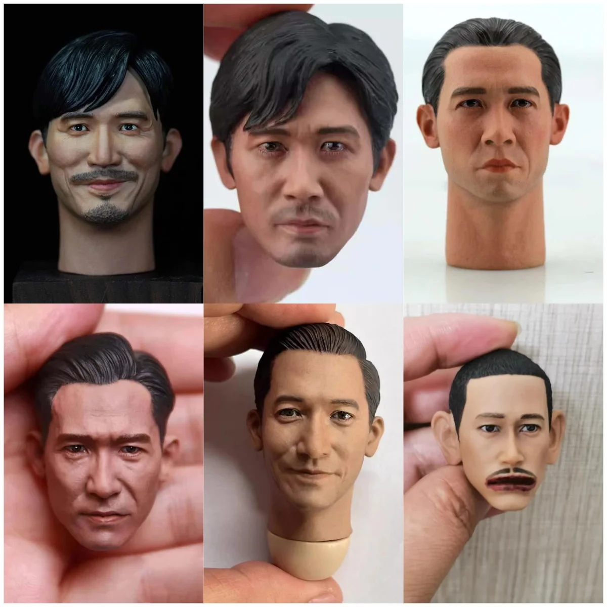 Custom 1/6 Scale Leung Tong Head Sculpt Male Solider Handsome Guy Head Carving for 12in TBL PH Action Figure Doll Toys