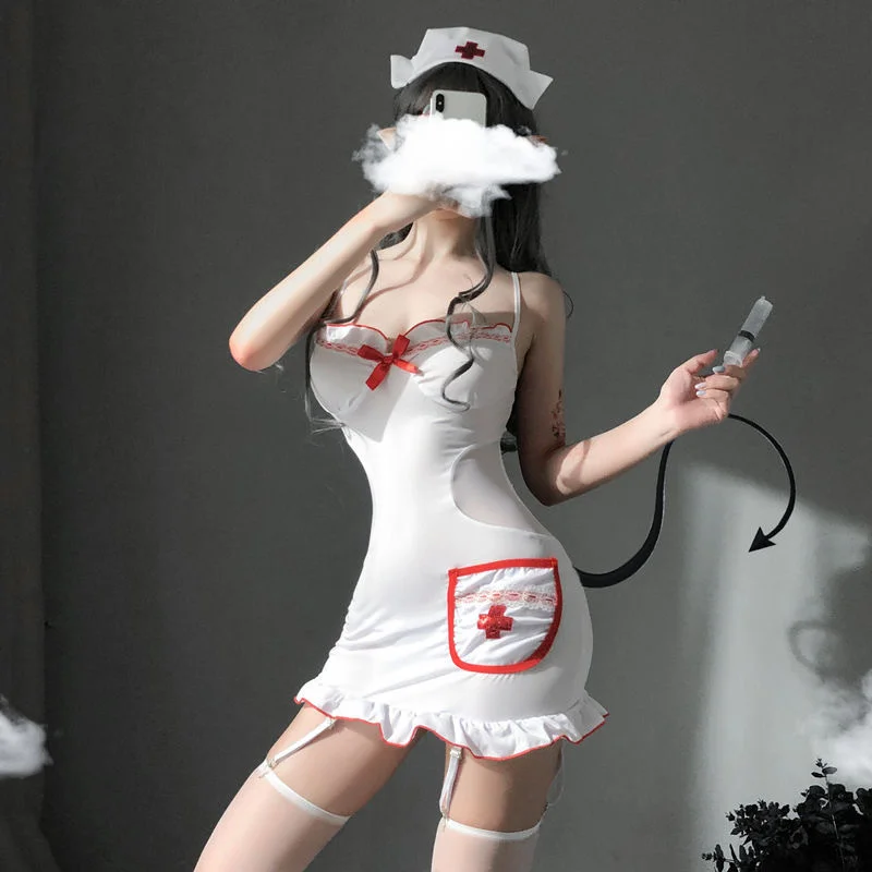 

Cute Nurse Sister Sexy Cosplay Lingerie Nurse Uniform Ladies Hot Erotic Costumes Dress Women Temptation Role Play Adult Games