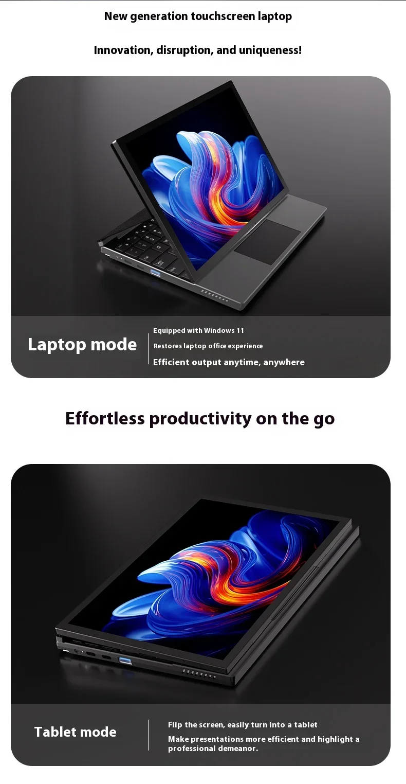 كمبيوتر محمول SZBOX TX18 10.95 بوصة 2 في 1 Intel Core I5-1250P نوت بوك Windows 11 Pro DDR4 NVMe SSD WIFI6 BT5.2 كمبيوتر ألعاب