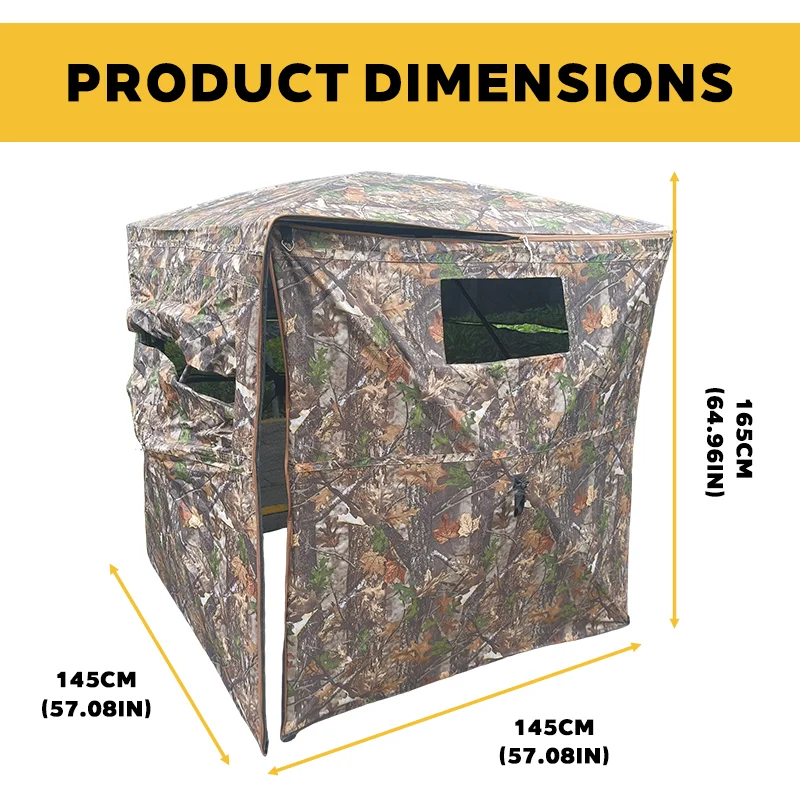 Outdoor Hunting Blinds - 2 Person Pop Up Camouflage Hunting