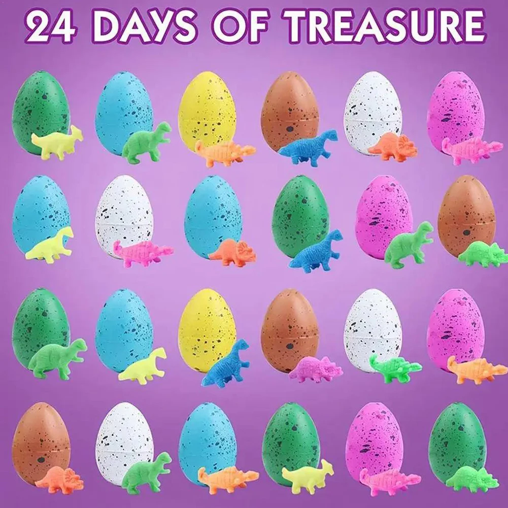 24 Days Christmas Countdown Calendar Dinosaur Eggs Surprise Toys Xmas Countdown Calendar Christmas Gifts for Kids