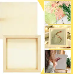 Unfinished Square Wood Panels,20x20cm/8x8