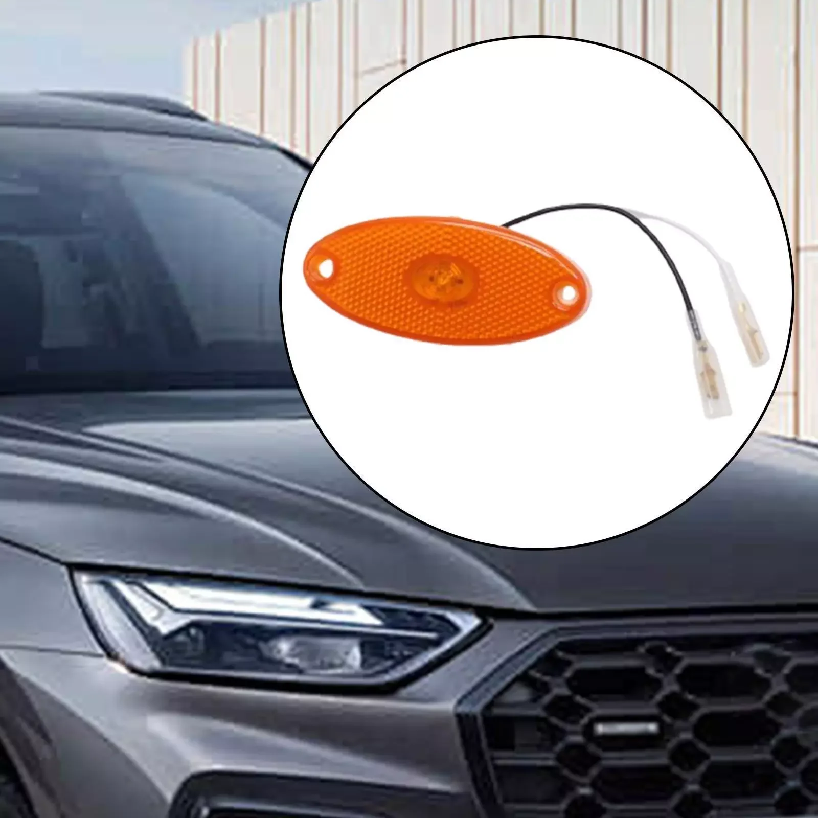 2/4Pcs RV 12V Amber Oval Led Side Marker Lamp Light Caravan Motorhome For Jokon Smlr 2012 Durable LED Side Marker Light Parts