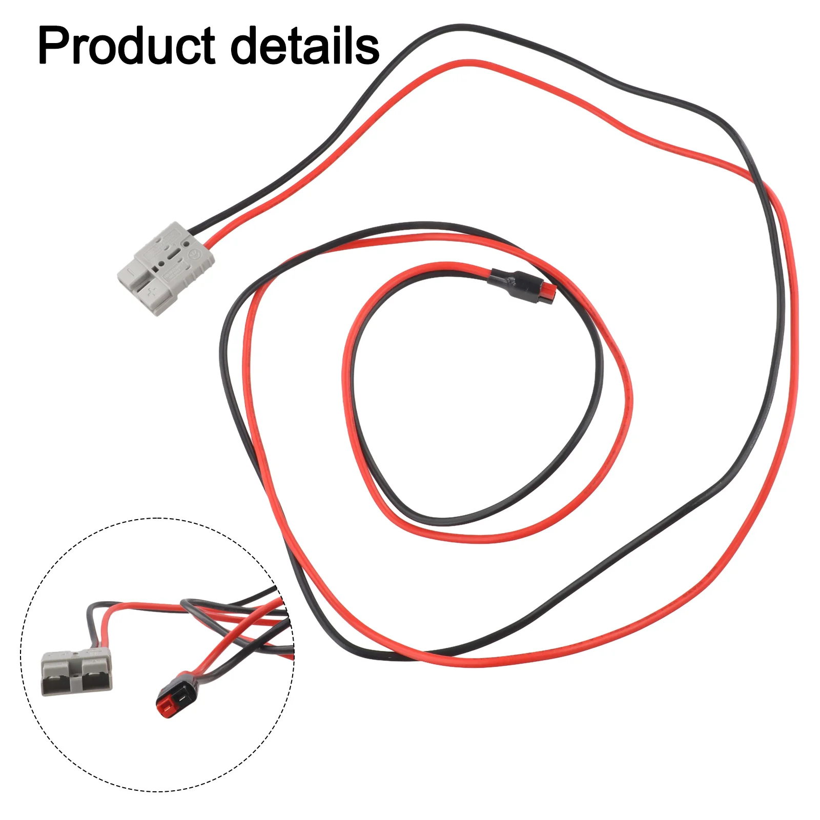 50a To 45A Extension Cable 1.8M 10AWG Tinned Copper Wire With Silver Plated Connector For Battery Solar Forklift Power Accessory