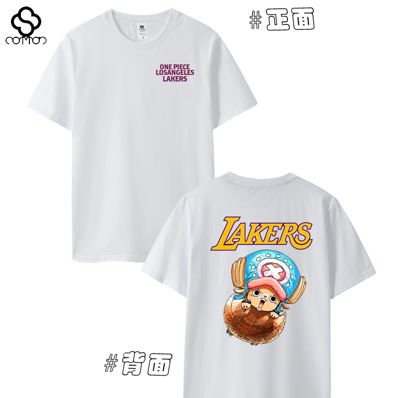 2025 Lakers Home Joint ONE PIECE Camiseta de manga curta Basquete