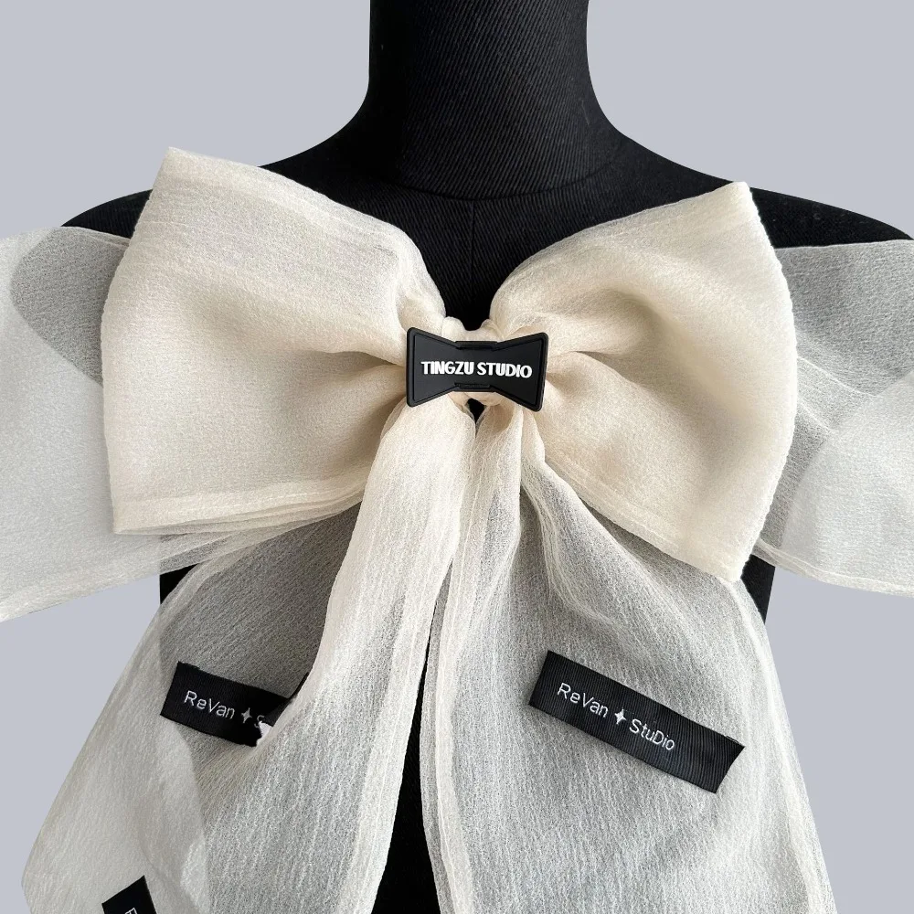 New Double Layer Bow Fabric Patch DIY Clothing Repair Patch Dress DIY Decorative Chest Flower Flower Cloth Sticker