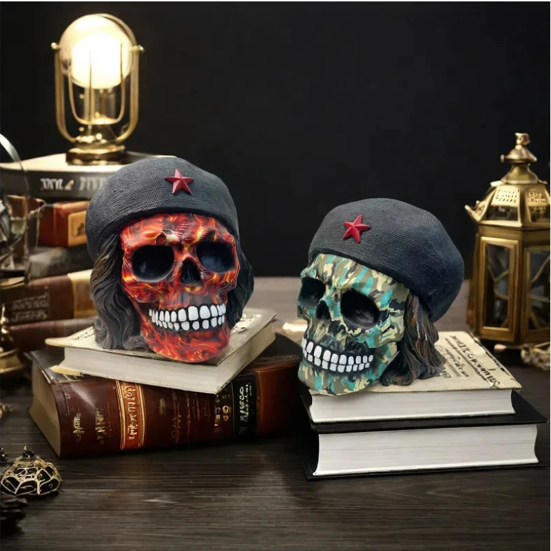 

Halloween New Product Skull Head Home Decoration Ornament Resin Crafts Ghost Festival Atmosphere Decoration Gifts