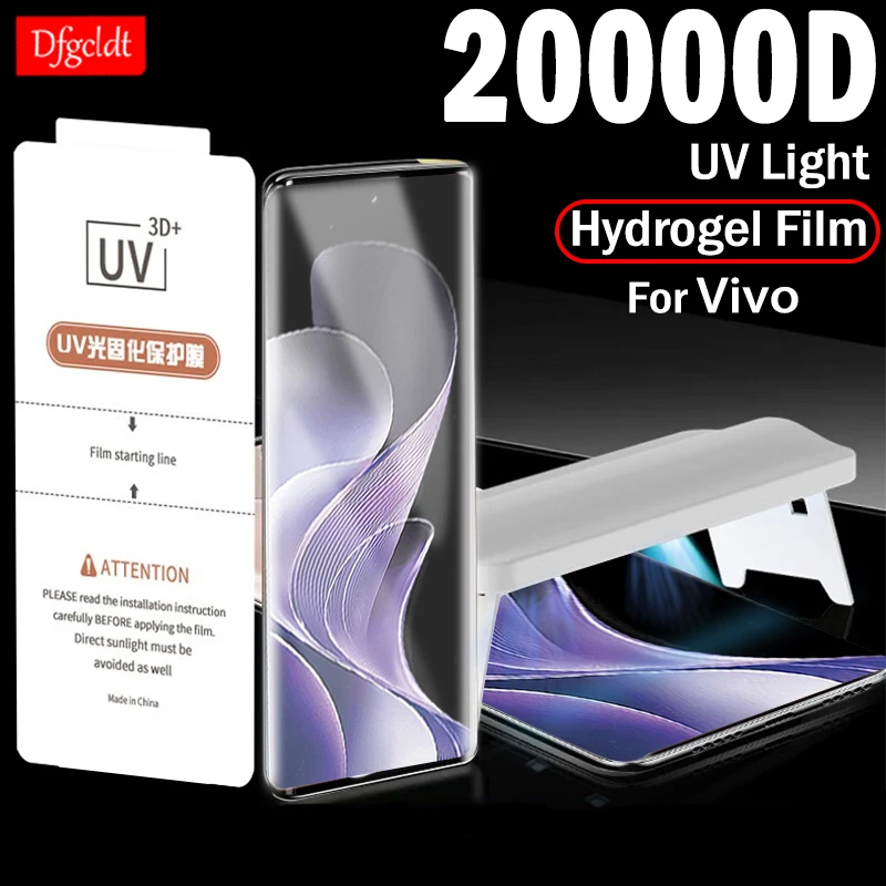 

1-2Piece UV Light Curing Hydrogel Film for Vivo V40 V30 V29 V27 Pro Full Curved Screen Protector for Vivo V50 V40e V30e V40 Lite