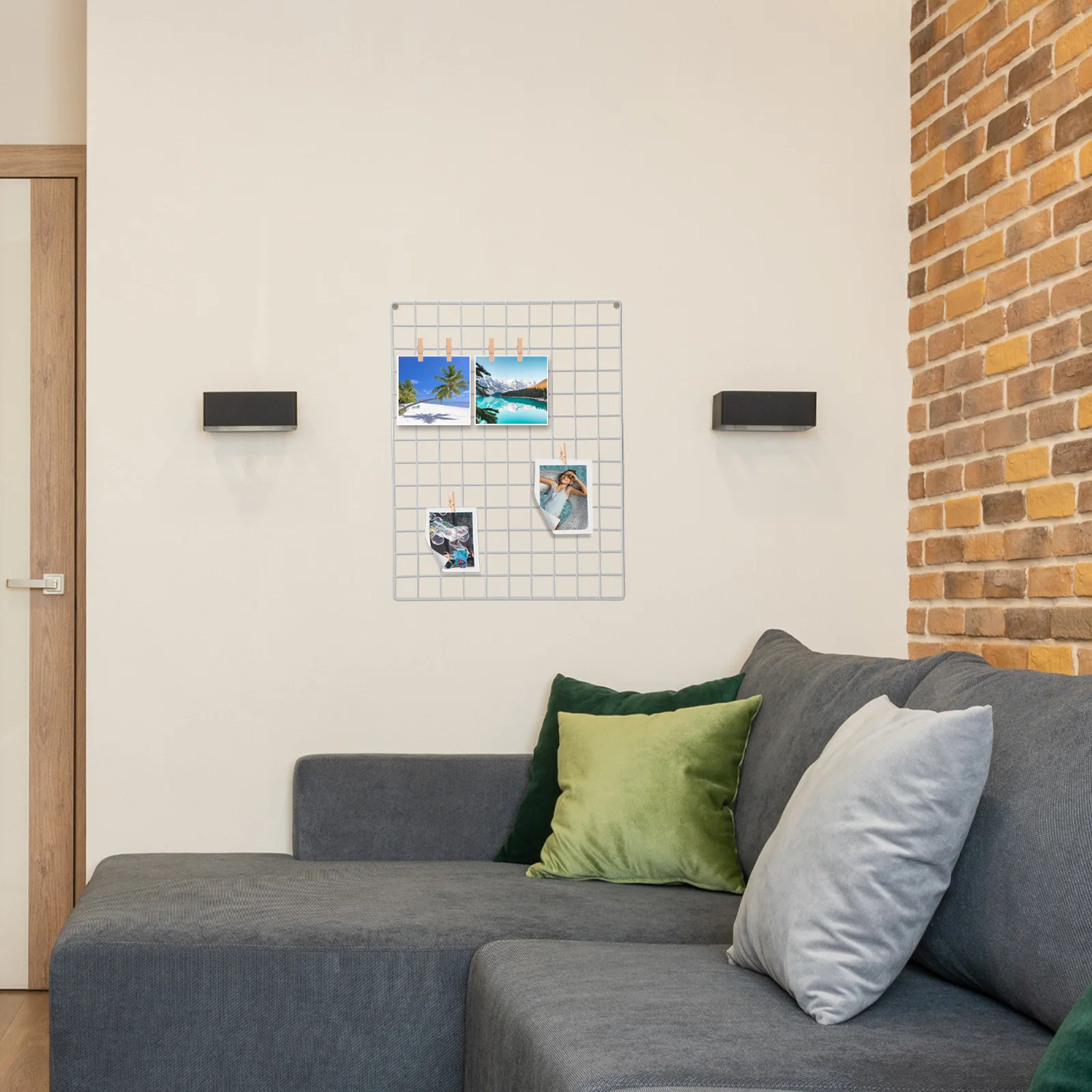 

Wire Wall Grid Panel Metal Photo Display Grid Panel for Home Wall Decoration Dorm Room Office Picture Storage Iron Hanging Net