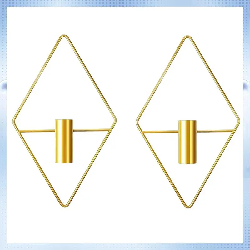 

AD-Hanging Rhombus Simulation Decorative Flower Arrangement Elegant Durable Wall Plant Holder Hanging Planters Iron Flower Holde