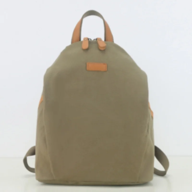 Solid Color Canvas Backpacks For Girls 2026 New Simple Pleated Travel Bag Large Capacity College Premium Durable School Bags