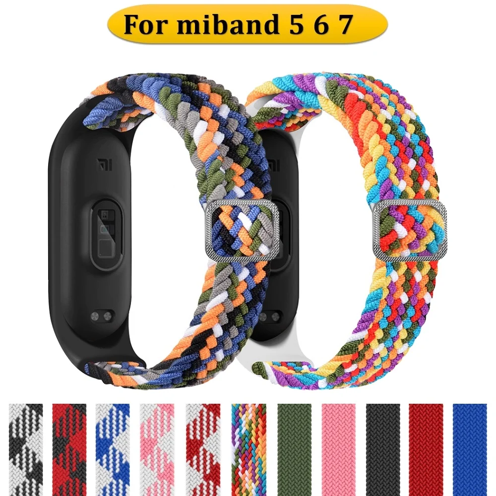 

Xiaomi Mi Band 7 6 5 Strap Adjustable Strap for Xiaomi Band 6 Strap High Quality Bracelet for Mi Band 4 Watch Band Wristband