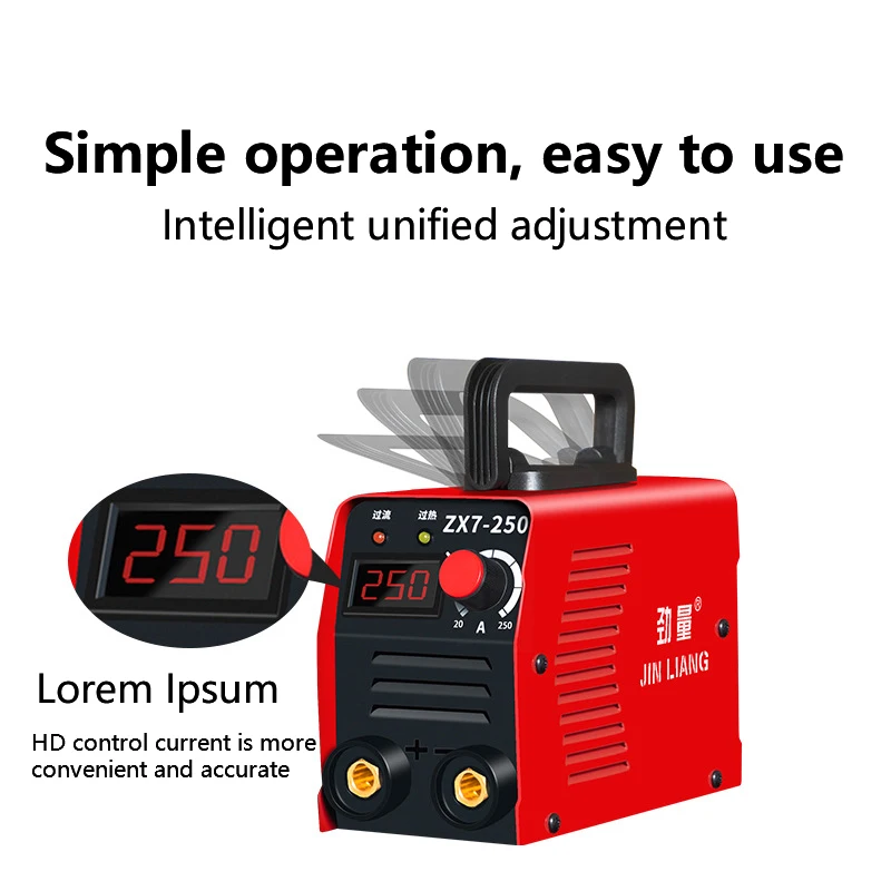 110V Household Small 250 Portable Mini Palm Inverter Industrial Grade Manual Welder with US Plug