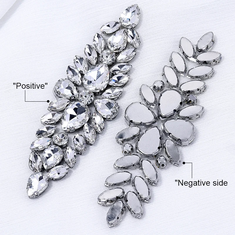 QIAO Kristallklare Hotfix-Strasssteine, Diamant-Aufbügelornament für Kleidung, Tasche, Kapuzenpullover, Dekorationen, Zubehör – Detail 3
