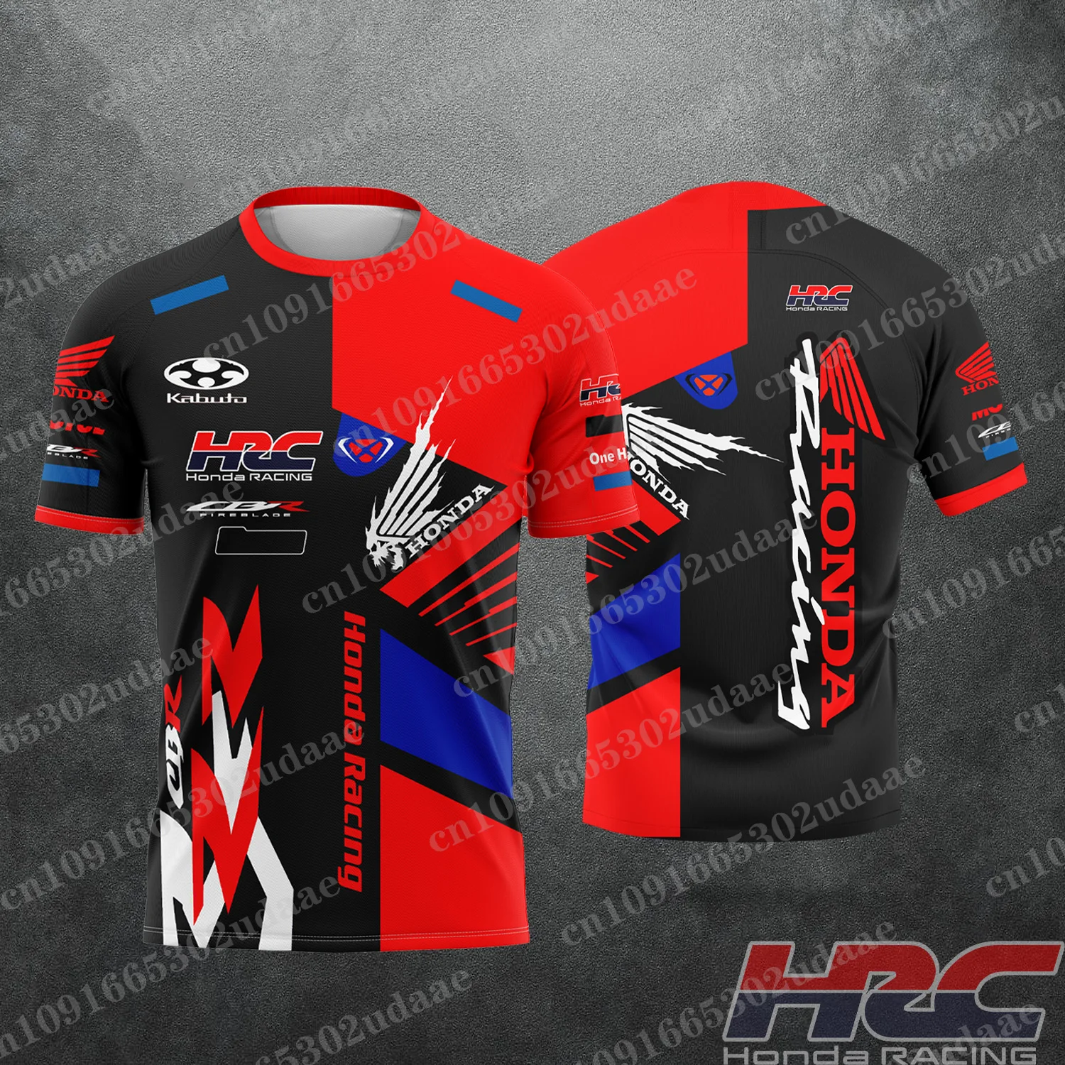 AliExpress Honda HRC-Racing team uniform t-shirt, daily motorcycle racing cycling t-shirt, breathable sweat-absorbing top, summer bestselle