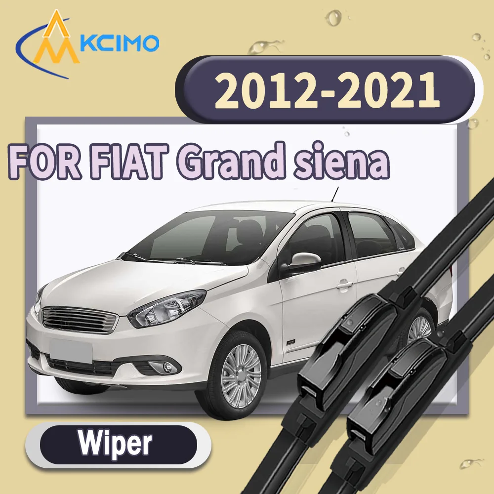 

High Quality 2pcs Windscreen Car Rain Brush Front Windshield Auto Wipers Perfect Fit for FIAT Grand siena saloon 2012-2021