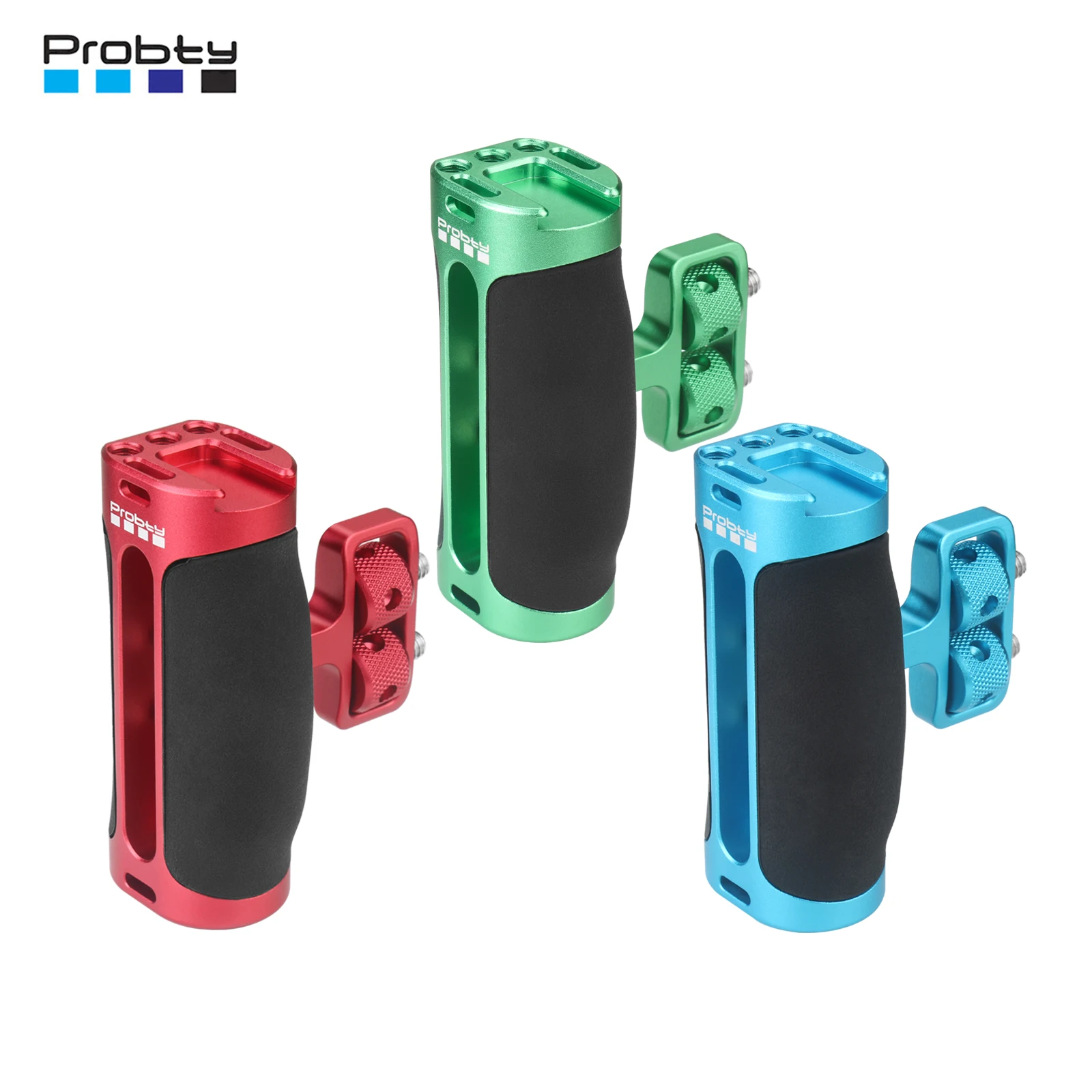Probty Kamera Käfig Aluminium Links/Rechts Seite Griff Für Sony Für Canon Kamera Käfig Griff Grip Kalten Schuh für mic Video Licht