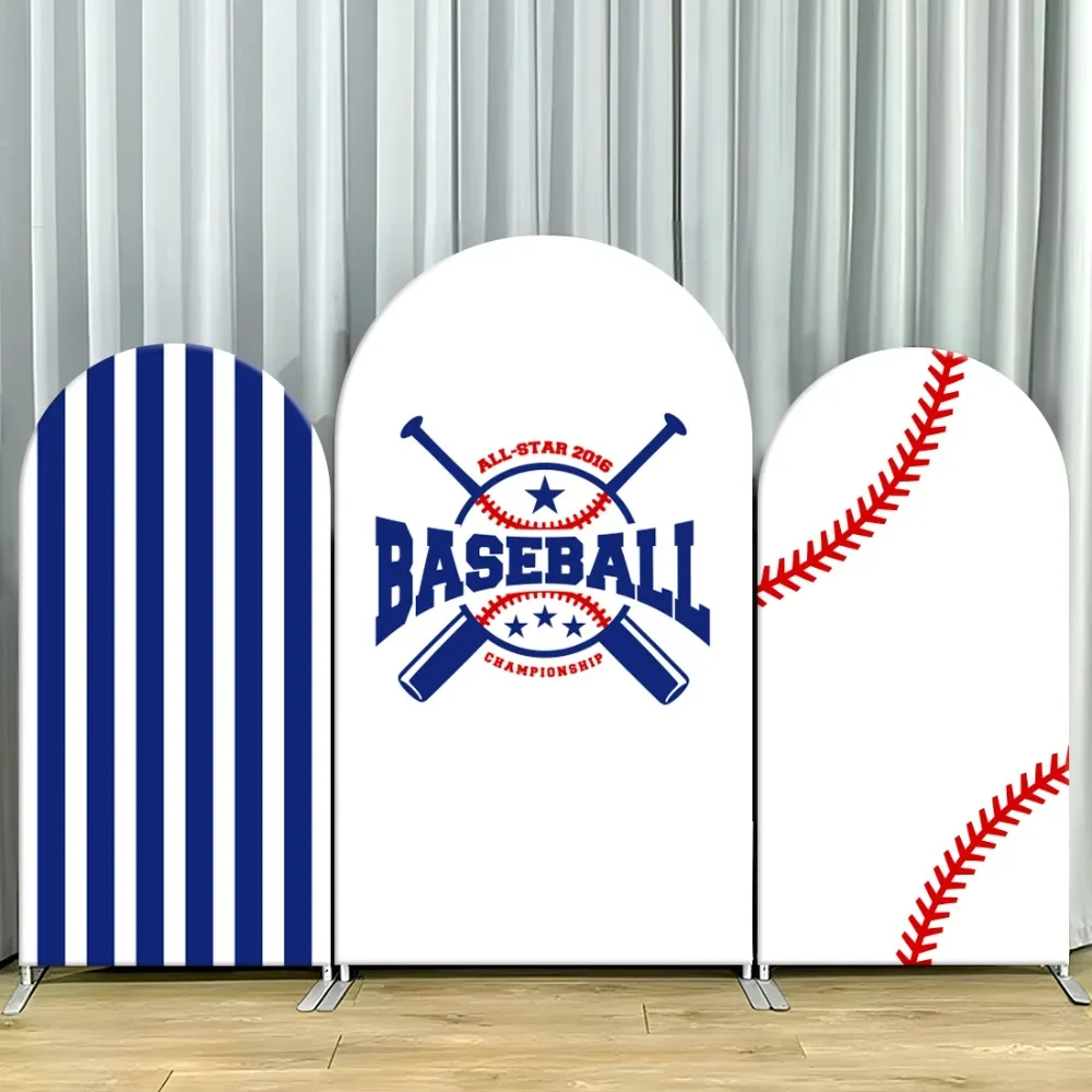 Baseball Theme Arch Backdrop Covers for Boy Birthday Party Decoration Baby Shower Supplies Photograph Background Wall Props