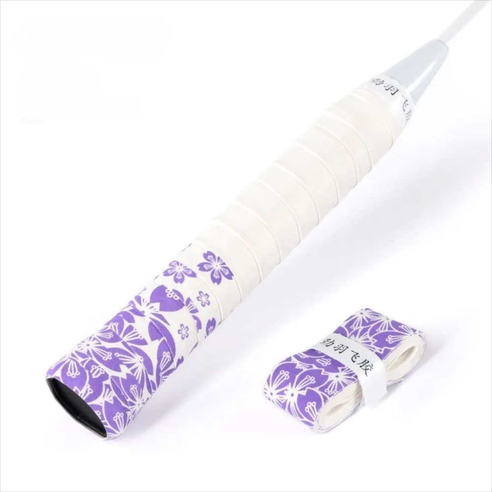 

Sakura Print Tennis Badminton Grip Tape Sweat-Absorbent Non-Slip Quickly Self-adhesive Grip Wear-resistant Shock-Absorbing