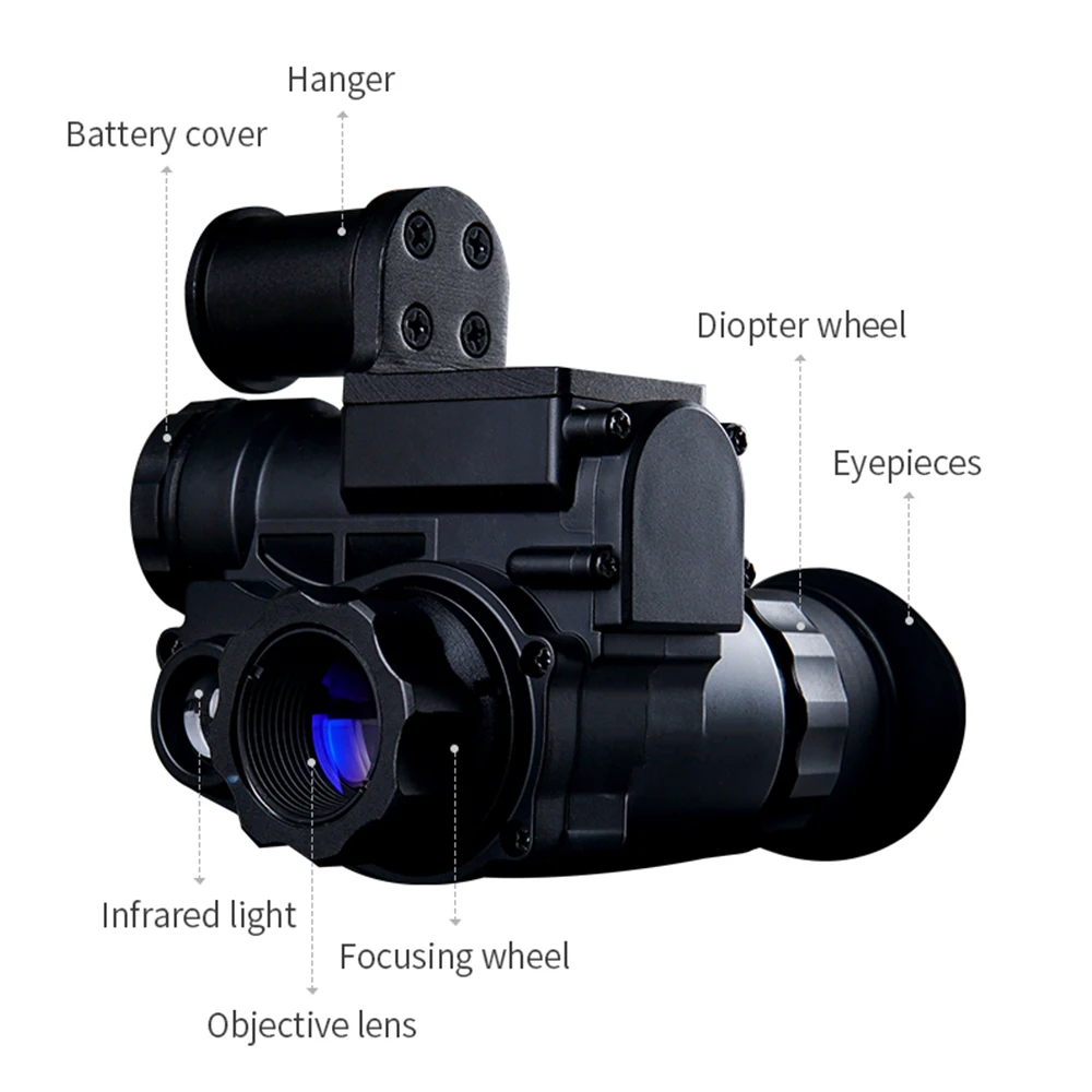 1X NVG 10 Helmet Mounted Day and Night Record Take Pictures Infrared Night Vision Hunting Scope
