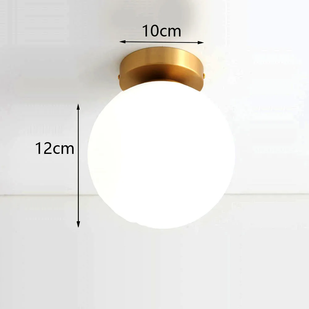 TINLAIBOR Eenvoud Acryl witte bal plafondlamp G9 lampen Gangpad Gang Veranda Slaapkamer Garderobe Kunst Plafondlamp