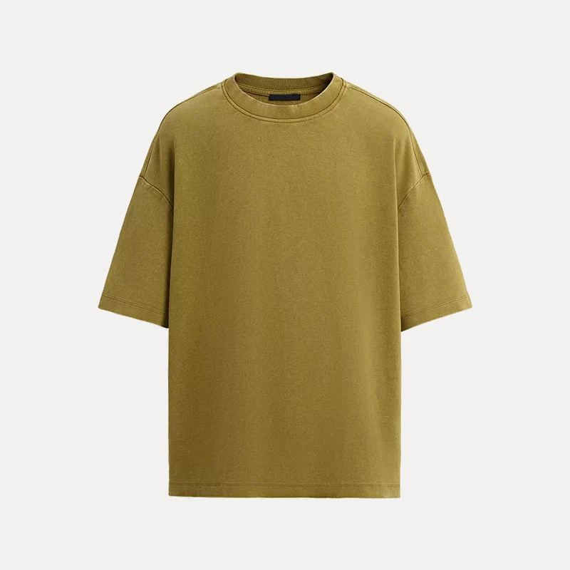 Kaos Pria Z Model Longgar dan Modis, Bahan Polyester Fiber Berwarna-warni, Musim Semi 2025, Kerah Bulat