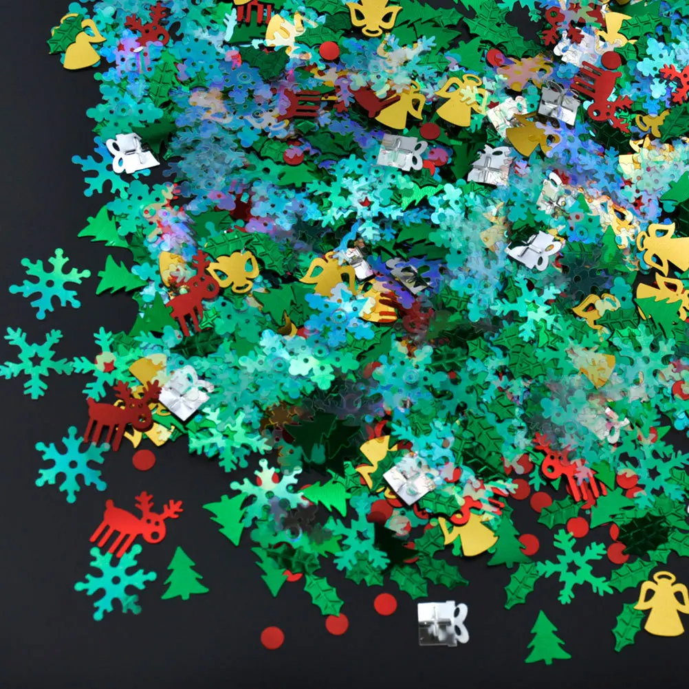 

100G Christmas Confetti Bright Colors Glitter Decorative Accessories For Home Office Bar Cafe Shop Christmas Tree Decoration
