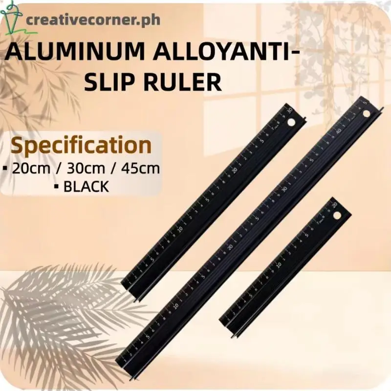 20/30/45cm Non-Slip Aluminium Alloy Ruler Marking Metal Safety Cutting Art Craft Multi-Functional Aluminium Alloy Ruler