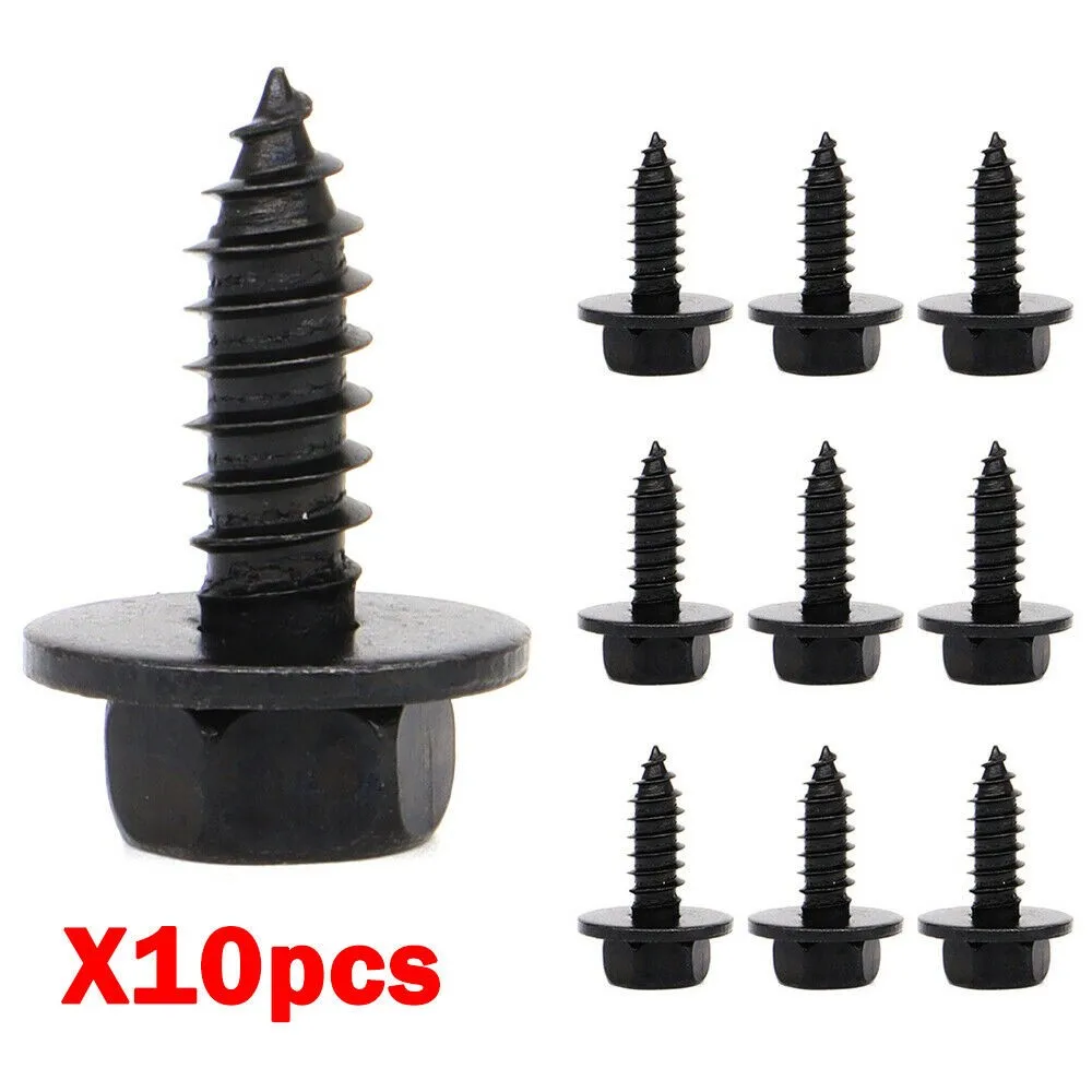 10 PCS Car Bumper Fender Bolt Screw Fasteners 9mmx9mm Metal Fender Clips FOR Toyota FOR Camry FOR RAV4 Car Interior Accessories